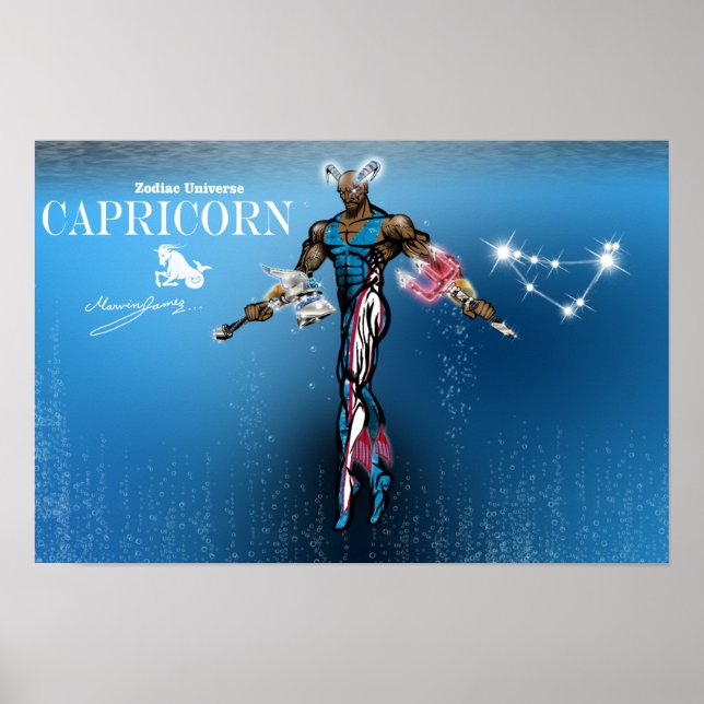 Póster Universo zodiaco - Poster capricornio (Frente)