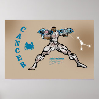 Póster Universo zodiaco - Poster del cáncer