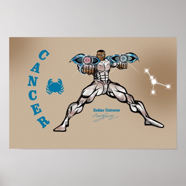 Póster Universo zodiaco - Poster del cáncer (Frente)