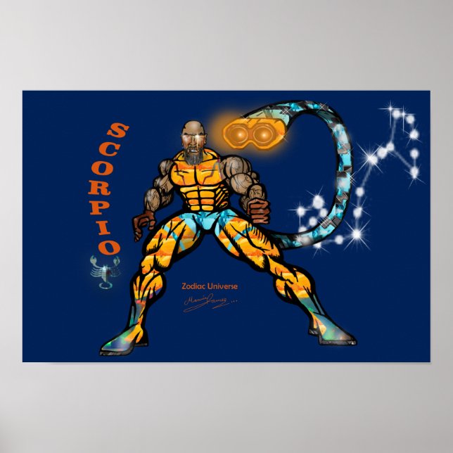 Póster Universo zodiaco - Poster Escorpio (Frente)