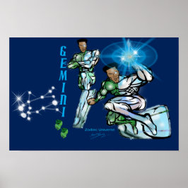 Póster Universo zodiaco - Poster Gemini