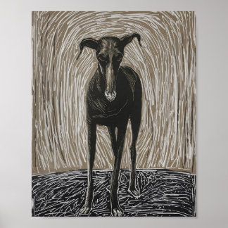 Póster Unleashed Soul: Modern Expressionist Dog Art