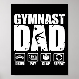Póster Unny Gymnast Dad Orgullosa Gimnasia Padre Humor Gr