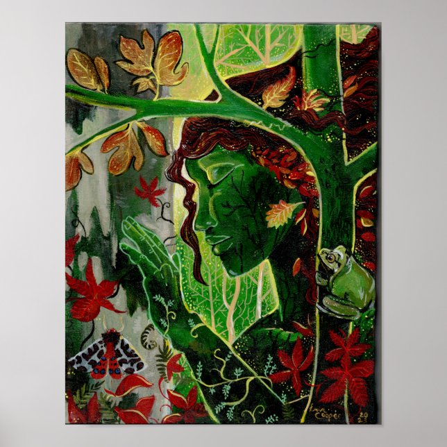 Póster Uno con los árboles Dryad (Frente)