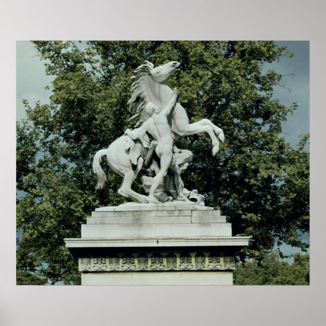 Póster Uno de los dos 'Caballos Marly', 1739-45 (Frente)