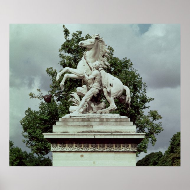 Póster Uno de los dos 'Caballos Marly', 1739-45 (Frente)