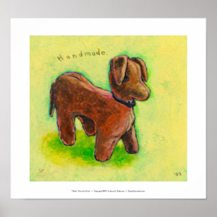 Póster Uno de una pintura rellena hecha a mano buena del