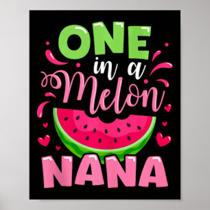 Póster Uno En Melon Nana Summer Birday Party Family M