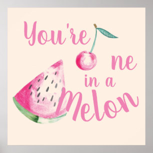 Póster "Uno en un Melón" Ánimo Acuarela