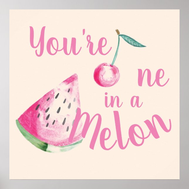 Póster "Uno en un Melón" Ánimo Acuarela (Frente)