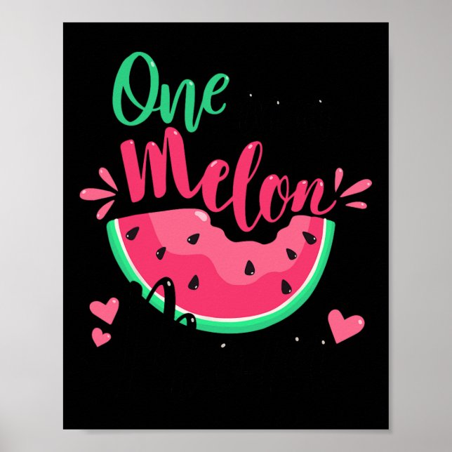 Póster Uno En Una Fiesta De Cumpleaños De Verano De Melón (Frente)