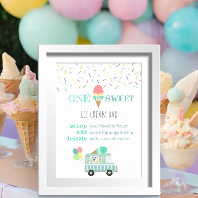 Póster Uno es el cartel de la barra de postres de helado  (Subido por el creador)