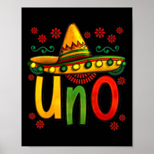 Póster Uno mi primer cumpleaños mexicano Cinco De Mayo