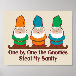 Póster Uno Por Uno Los Gnomes Me Roban La Sanidad