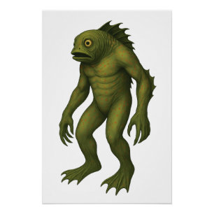 Póster Uno profundo - del bestiario cósmico de Innsmouth