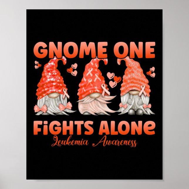 Póster Uno solo lucha contra la leucemia Naranja (Frente)
