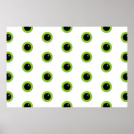 Póster Unos ojos verdes divertidos