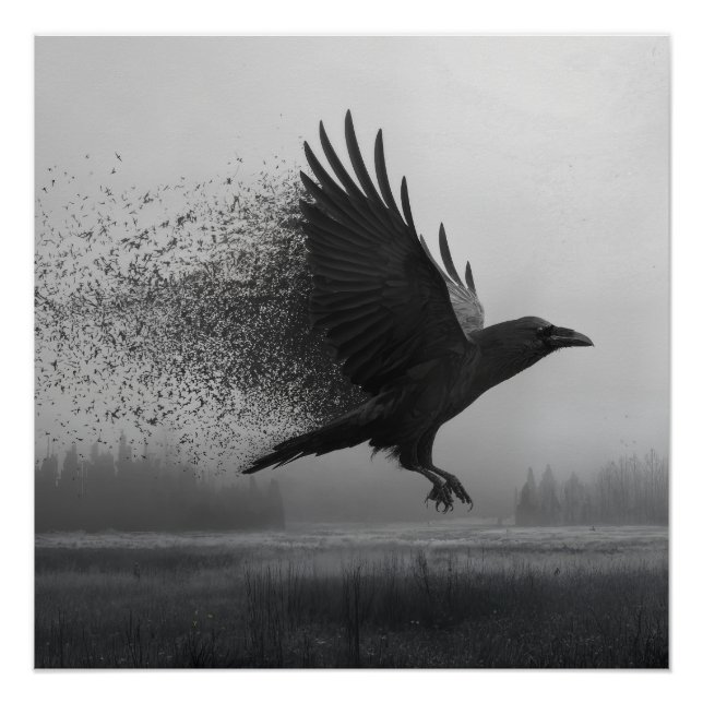 Póster Unraveling - Raven in the Mist (Anverso)