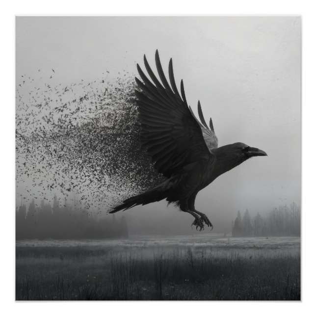 Póster Unraveling - Raven in the Mist (Anverso)