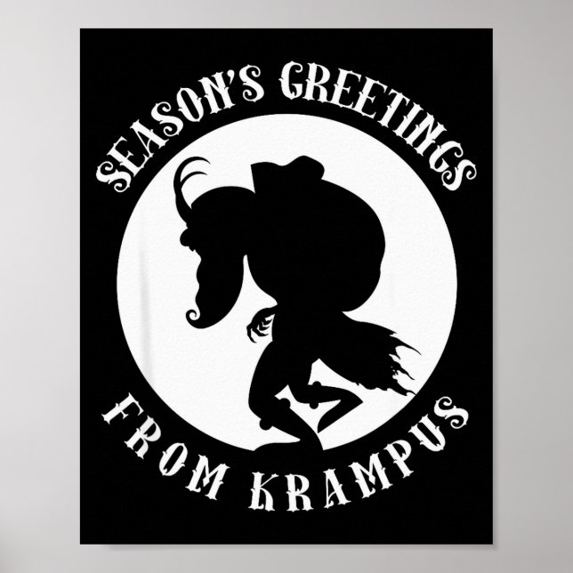 Póster Unruly Greetings From Krampus Christmas Apparel Me (Frente)