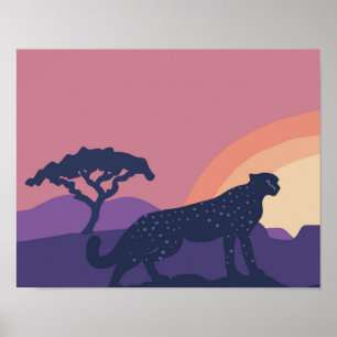 Póster Untamed Cheetah 14"x 11" Art Print
