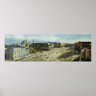 Póster Unter den Linden from the Armoury, c.1855