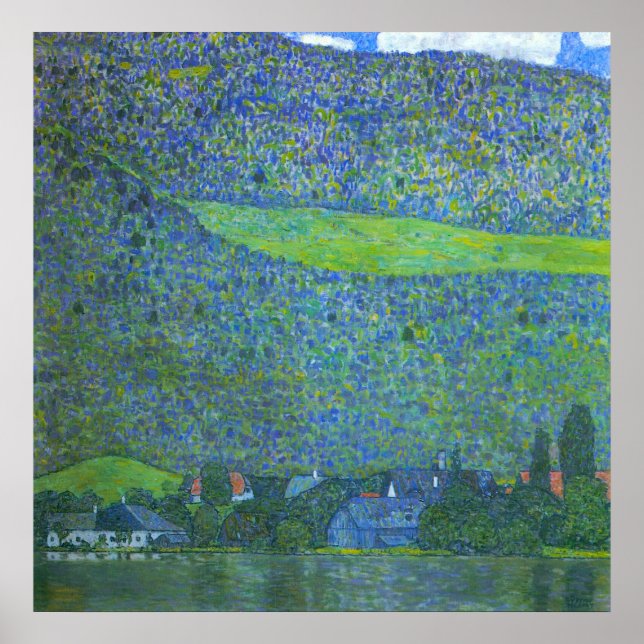 Póster Unterach en el Attersee por Gustav Klimt (Frente)