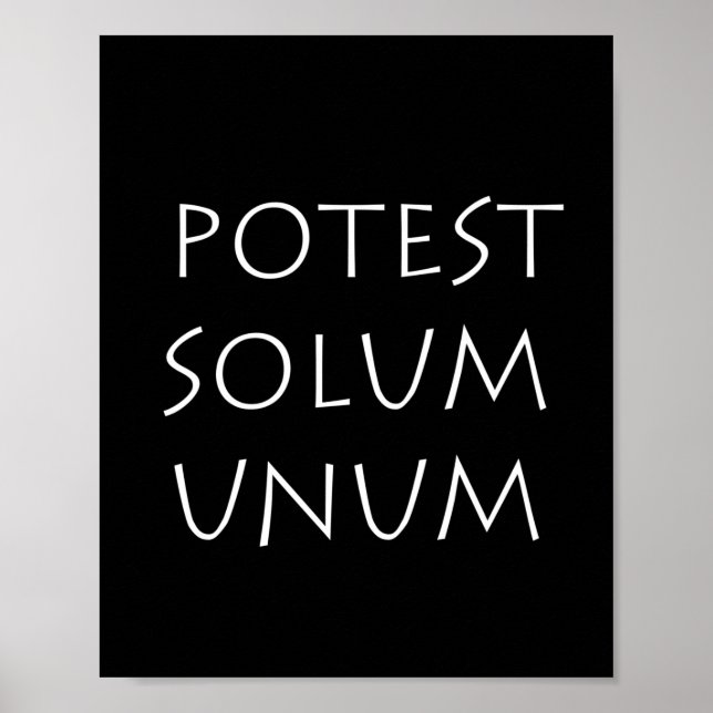 Póster Unum de solum Potest (Frente)