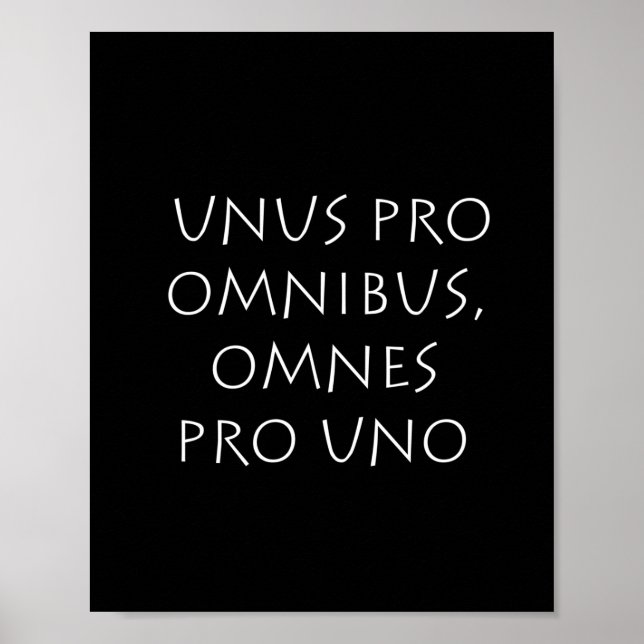 Póster Unus pro omnibus omnes pro uno (Frente)