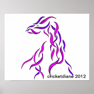 Póster Unusual Ribbon Dragon - CricketDiane 2012 Poster