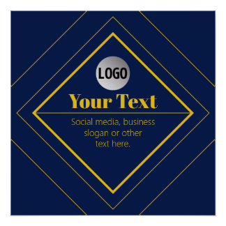 Póster Upload Your Logo & Customizable Text Design