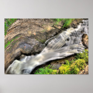 Póster Upper Falls, Parque Estatal Taughannock, Nueva Yor