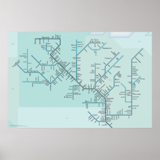 Póster Upper Mississippi 30" x 20"