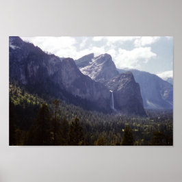 Póster Upper Yosemite cae en Vintage California