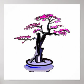 Póster Upright Deadwood Bonsai Purple