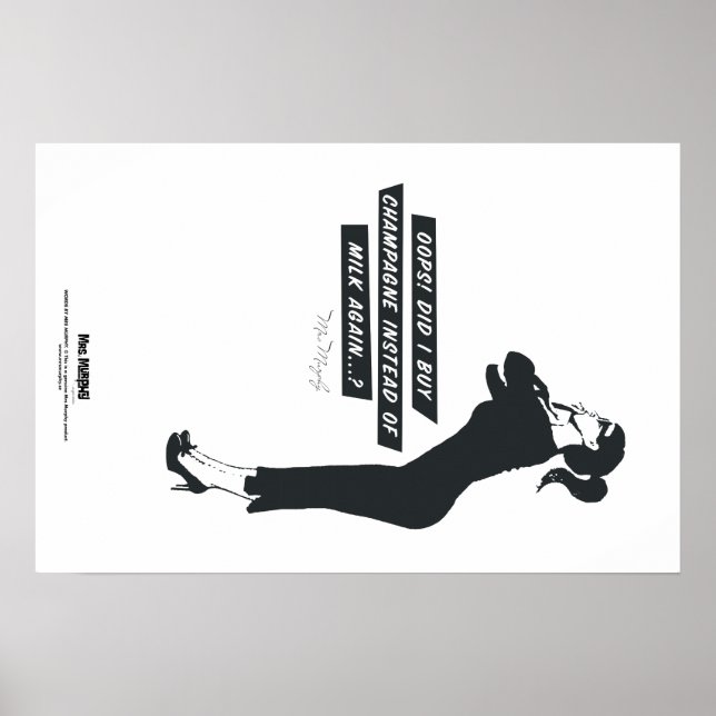 Póster ¡Ups! ¿Compré champán en vez de leche otra vez? (Frente)