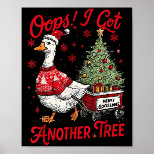 Póster Ups Me Salió Otro Árbol Navideño Divertido Pato To