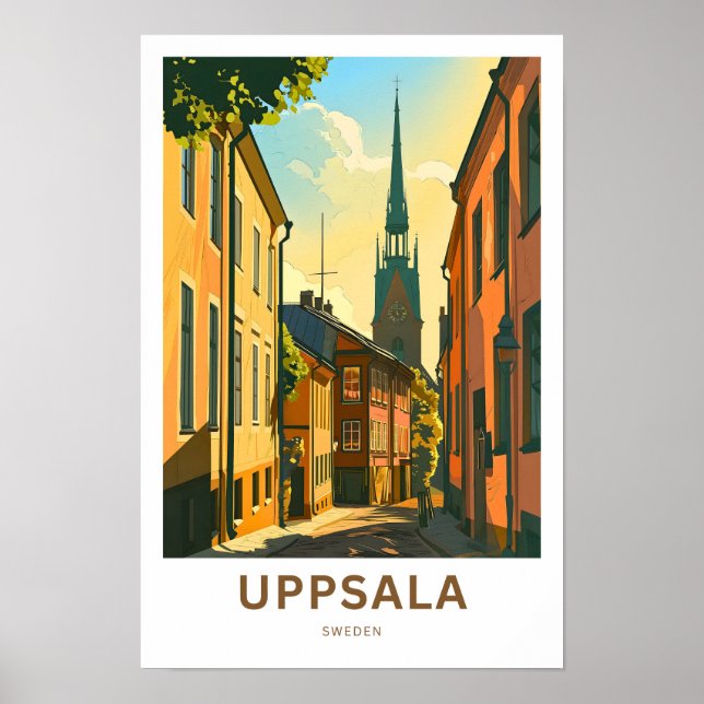 Póster Upsala Suecia Viaje Imprimir (Frente)
