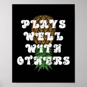 Póster Upside Down Pineapple Subtle Ohio Funny Swinger