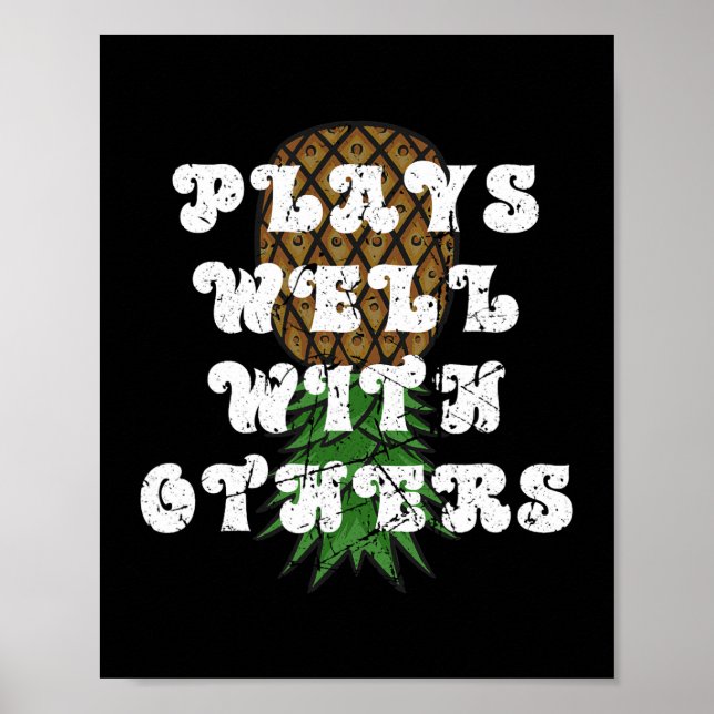 Póster Upside Down Pineapple Subtle Ohio Funny Swinger (Frente)