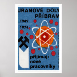 Póster Uranium Mining - Matchbox Print - Czech Wall Art