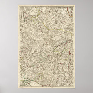 Póster Urban areas of Germany
