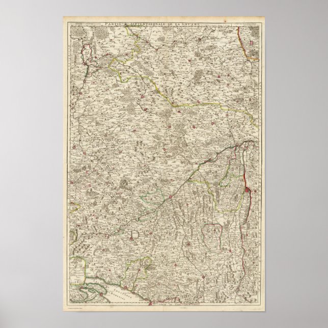 Póster Urban areas of Germany (Frente)