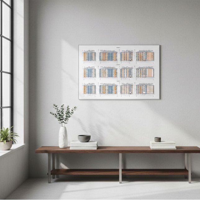 Póster Urban Building Blueprint Wall Art Poster (Subido por el creador)