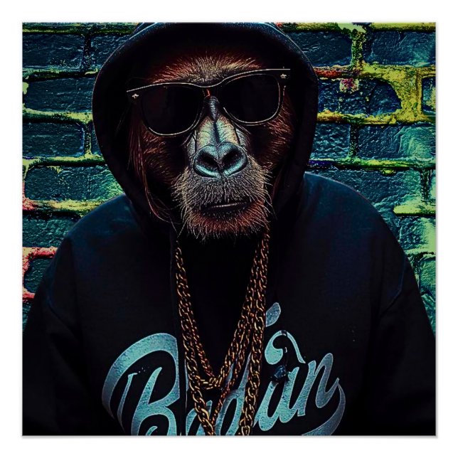 Póster Urban Gorilla – Street Style Canvas Art Print (Anverso)