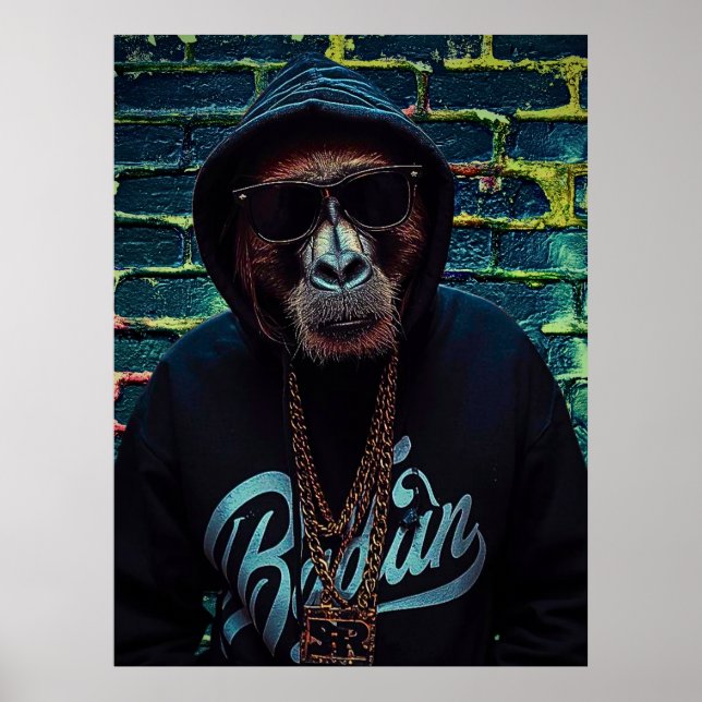 Póster Urban Gorilla – Street Style Canvas Art Print (Frente)
