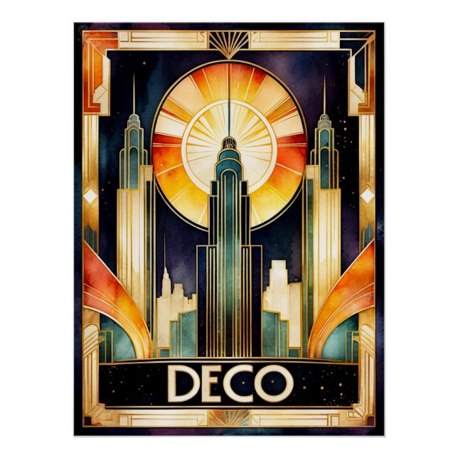 Poster urbano Art Deco (Anverso)