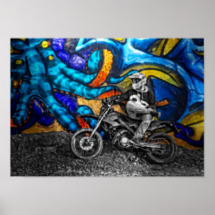Poster urbano del arte de la calle de la pintada