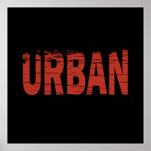 Póster urbex de exploración urbana