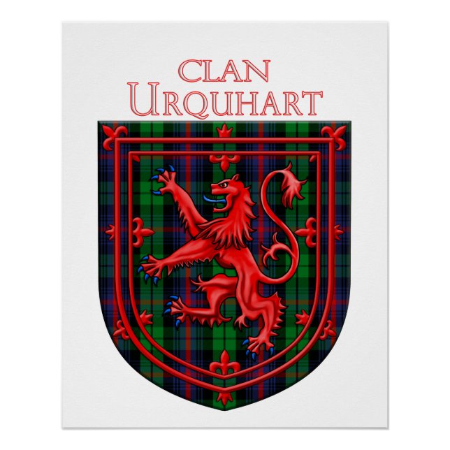 Póster Urquhart Tartan Scottish Plaid Lion Rampant (Anverso)
